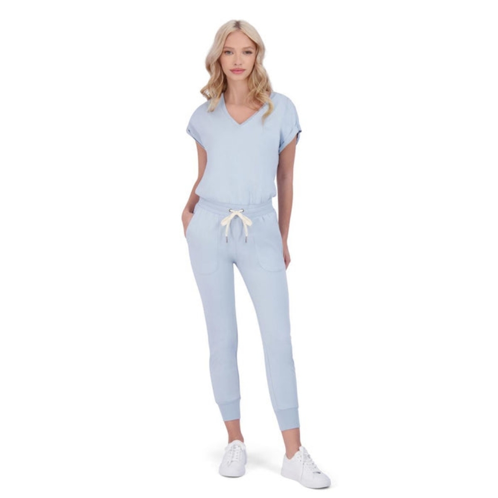 n:philanthropy N:P BY LAWES SHORT SLEEVE COTTON V-NECK JUMPSUIT S